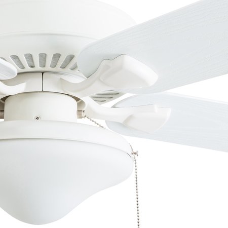 Honeywell Ceiling Fans Belmar, 52 in. Indoor/Outdoor Ceiling Fan with Light, White 50513-40